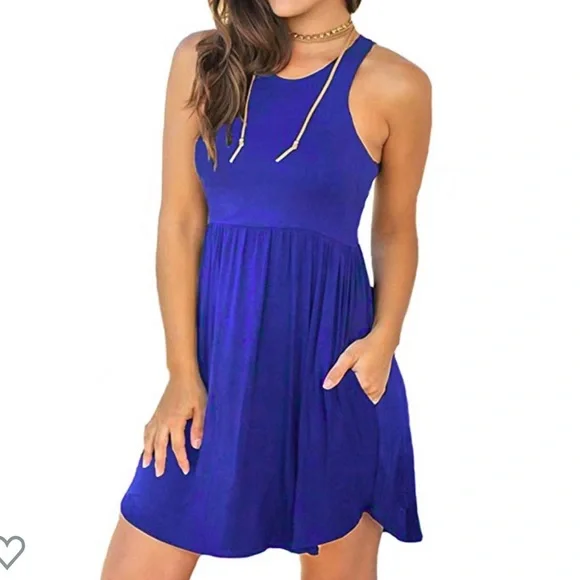royal blue babydoll dress The Keisha Babydoll Dress main image 0